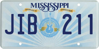 MS license plate JIB211