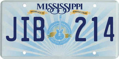 MS license plate JIB214