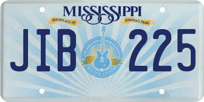 MS license plate JIB225