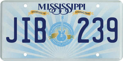 MS license plate JIB239
