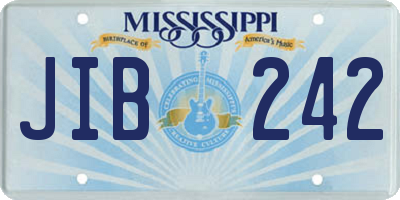 MS license plate JIB242