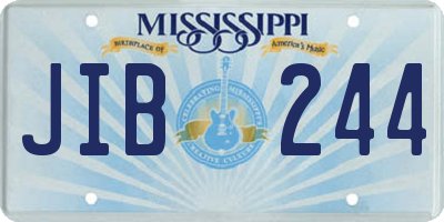 MS license plate JIB244