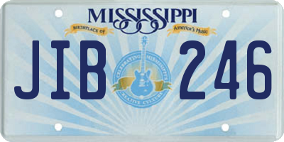 MS license plate JIB246