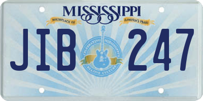 MS license plate JIB247