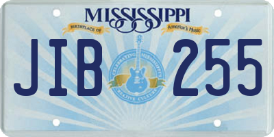MS license plate JIB255