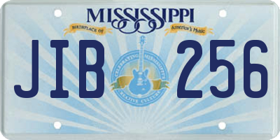 MS license plate JIB256