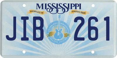 MS license plate JIB261
