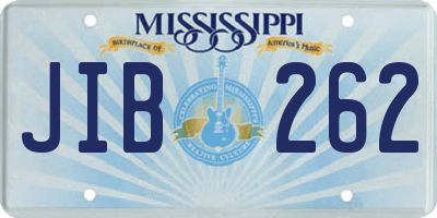 MS license plate JIB262
