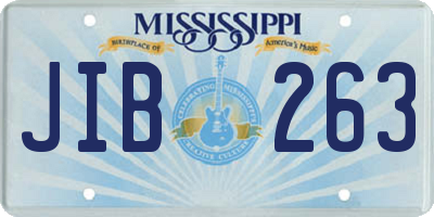 MS license plate JIB263
