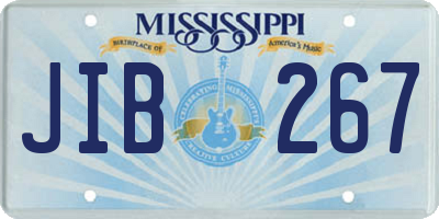 MS license plate JIB267