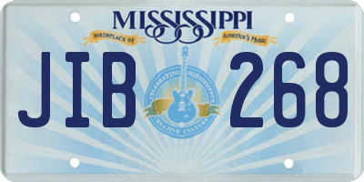 MS license plate JIB268