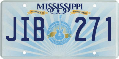 MS license plate JIB271