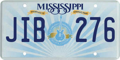 MS license plate JIB276