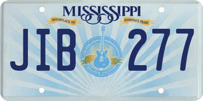 MS license plate JIB277