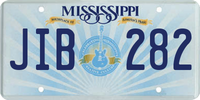 MS license plate JIB282