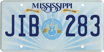 MS license plate JIB283