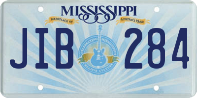 MS license plate JIB284