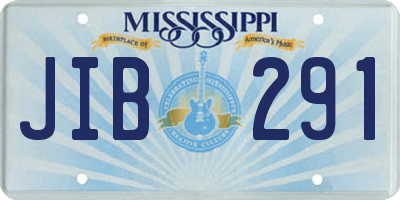 MS license plate JIB291