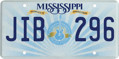 MS license plate JIB296