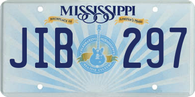 MS license plate JIB297