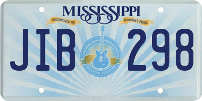 MS license plate JIB298