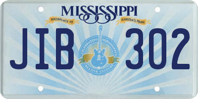 MS license plate JIB302