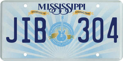 MS license plate JIB304