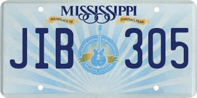 MS license plate JIB305