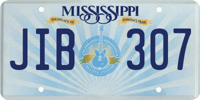 MS license plate JIB307