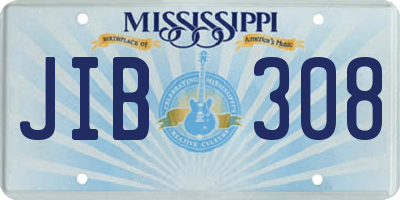 MS license plate JIB308
