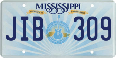 MS license plate JIB309