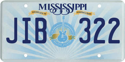 MS license plate JIB322