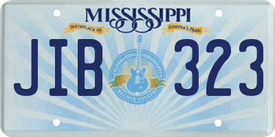 MS license plate JIB323