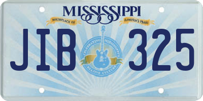 MS license plate JIB325