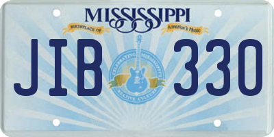 MS license plate JIB330