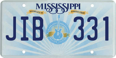 MS license plate JIB331