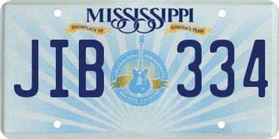 MS license plate JIB334