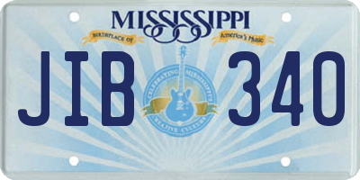 MS license plate JIB340