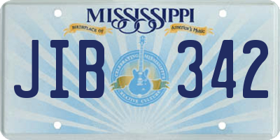 MS license plate JIB342