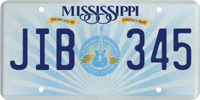 MS license plate JIB345