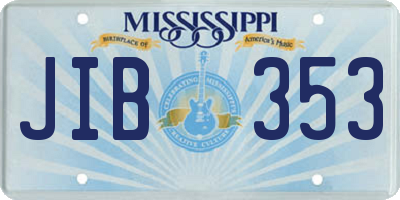 MS license plate JIB353