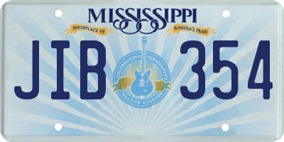MS license plate JIB354