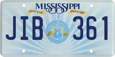 MS license plate JIB361