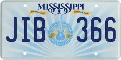MS license plate JIB366