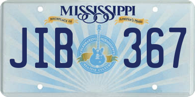 MS license plate JIB367