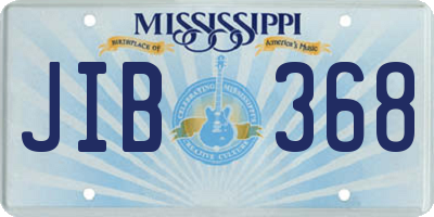MS license plate JIB368