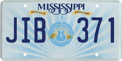 MS license plate JIB371