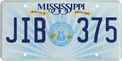 MS license plate JIB375