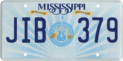 MS license plate JIB379
