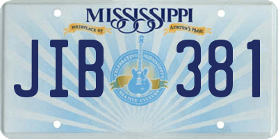 MS license plate JIB381